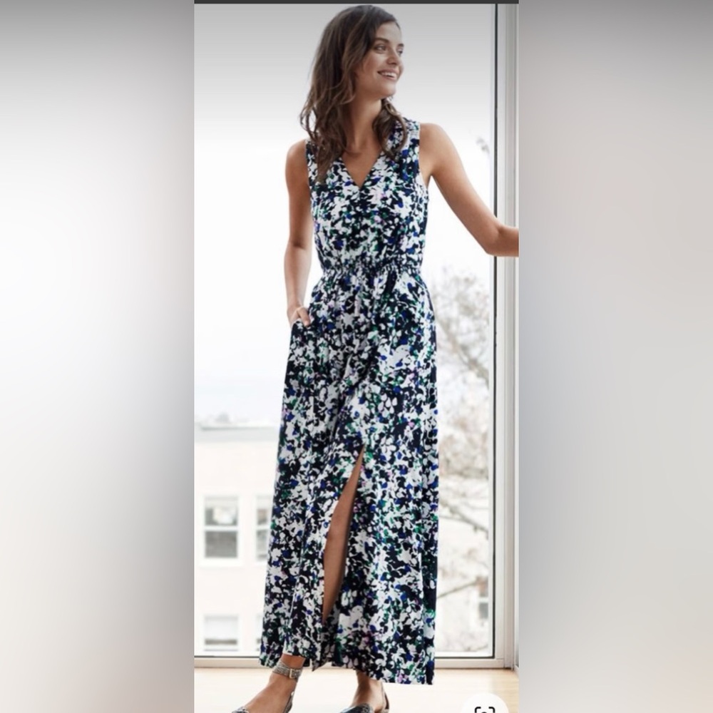 💐 EUC BANANA REPUBLIC Jaden Floral Maxi Dress w/ Pockets | Women’s Size 2